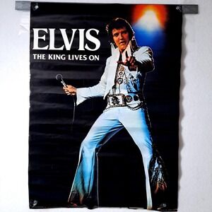 Elvis Presley The King Lives On Poster 20x28 Vintage Music‎ Memorabilia